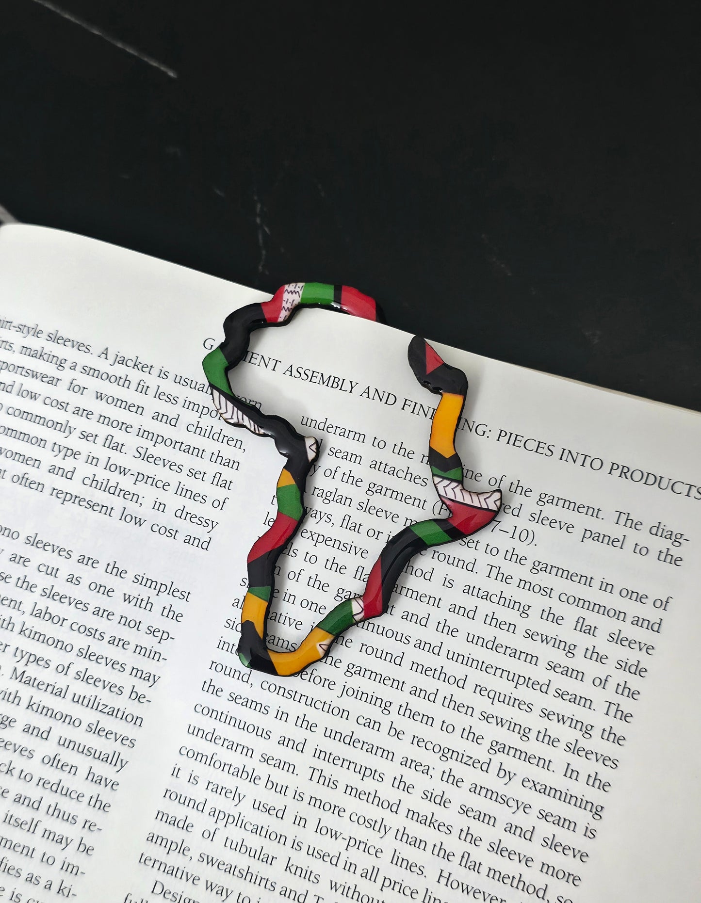Africa Book Mark - Green, black, yellow, red