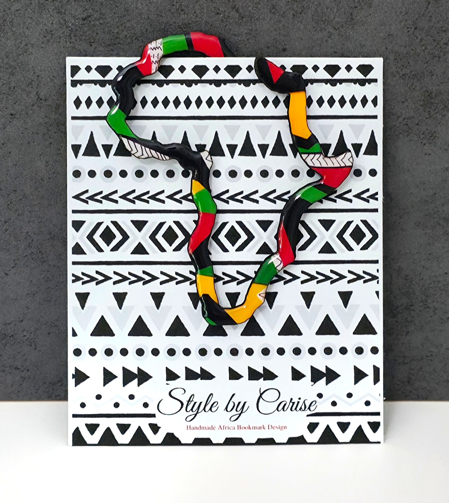 Africa Book Mark - Green, black, yellow, red