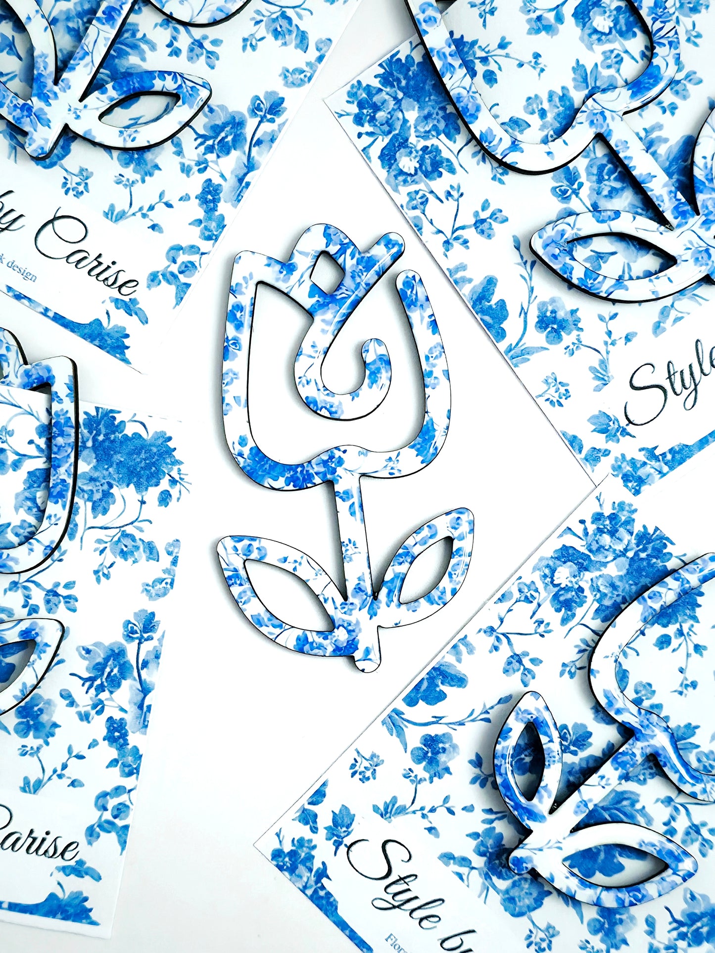 Blue blossom bookmark