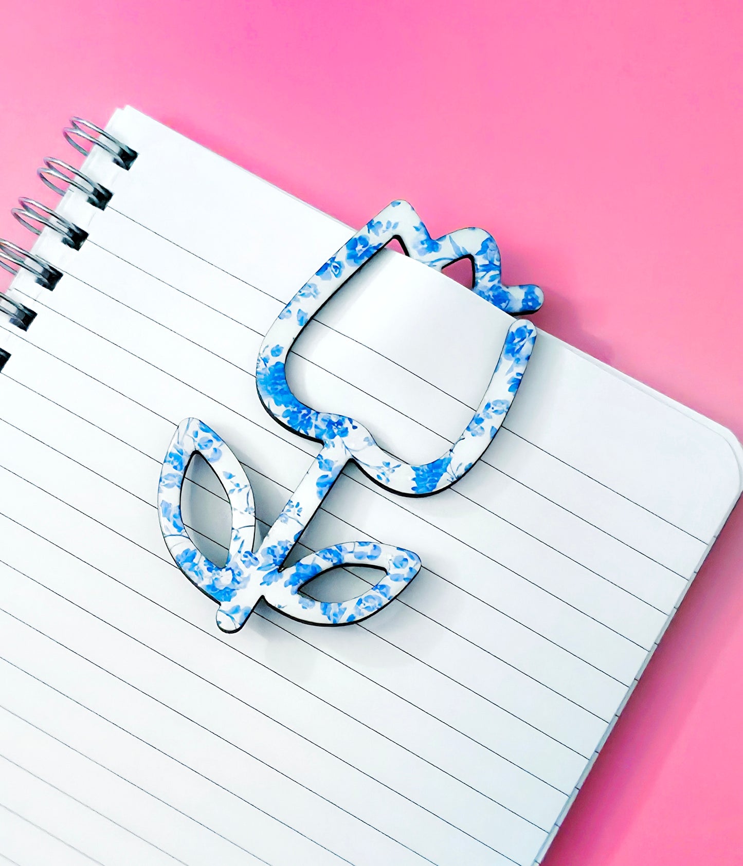 Blue blossom bookmark