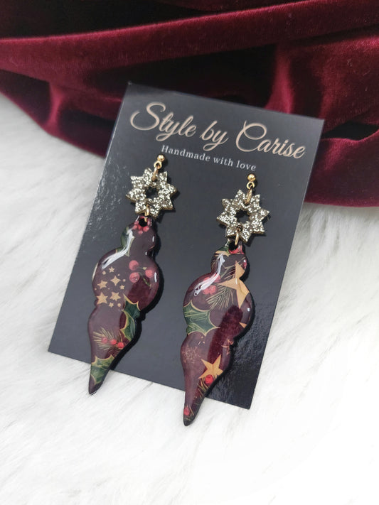 Starfall Cranberry Earrings