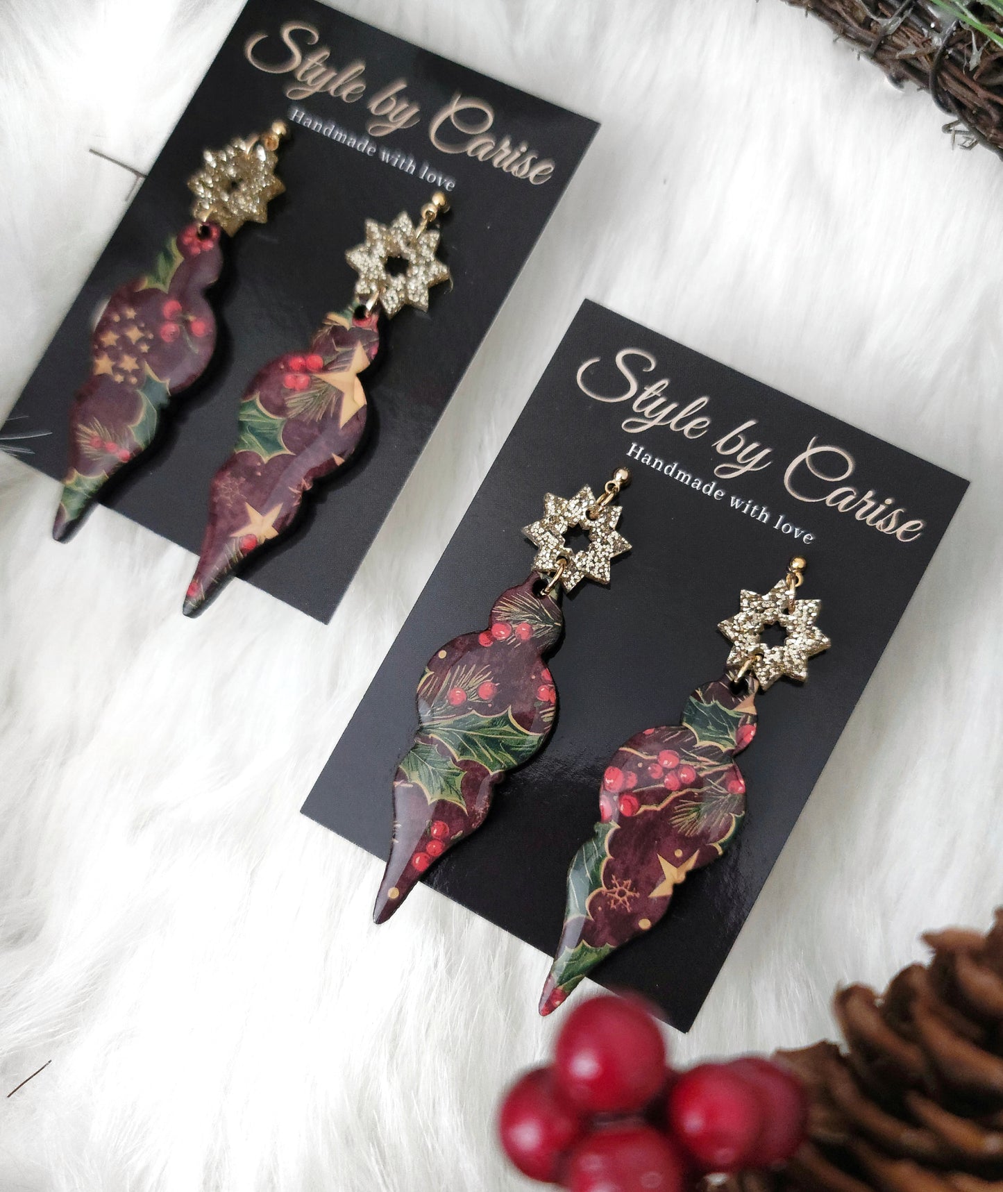 Starfall Cranberry Earrings