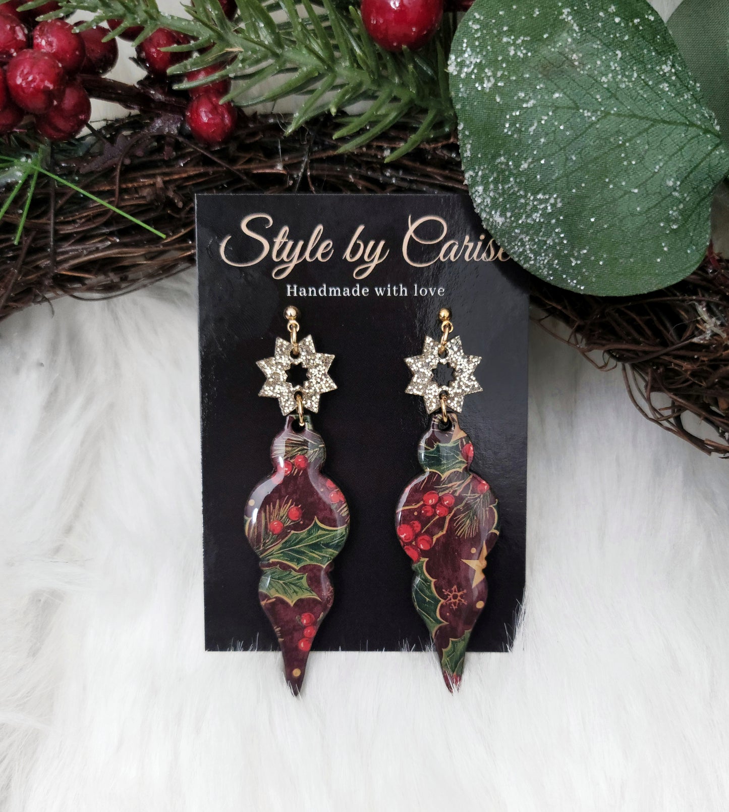 Starfall Cranberry Earrings