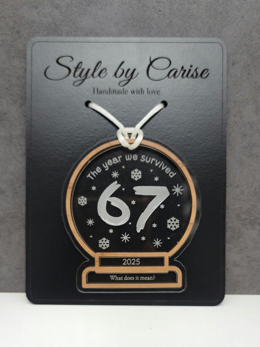 2025 "67" ornament "The year we survived"