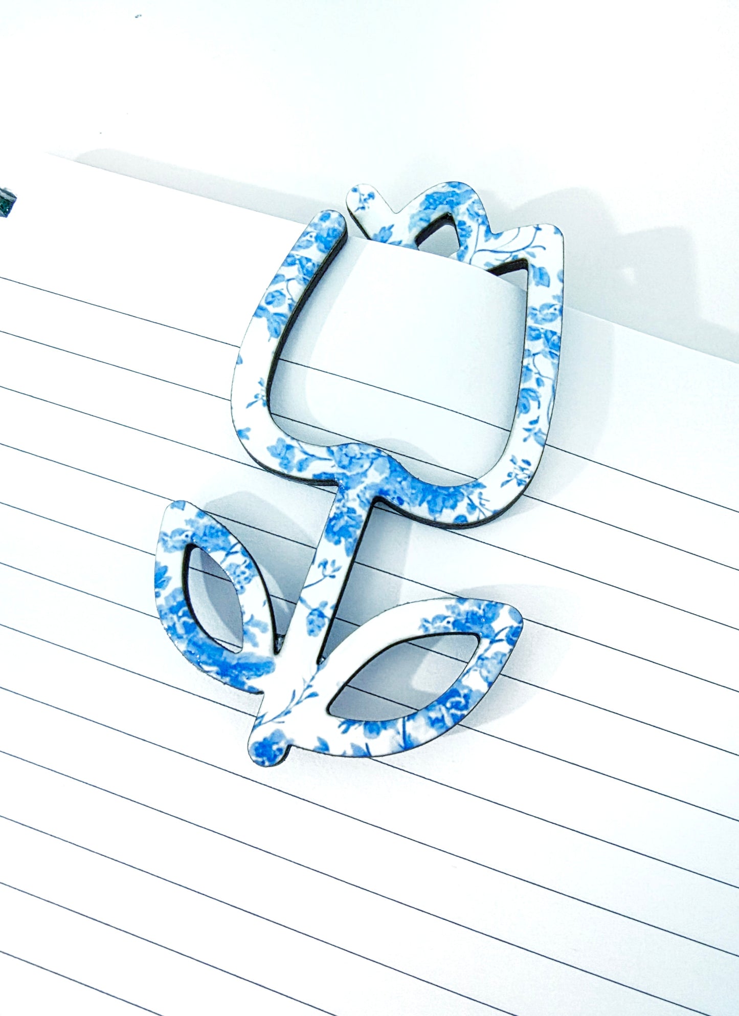 Blue blossom bookmark