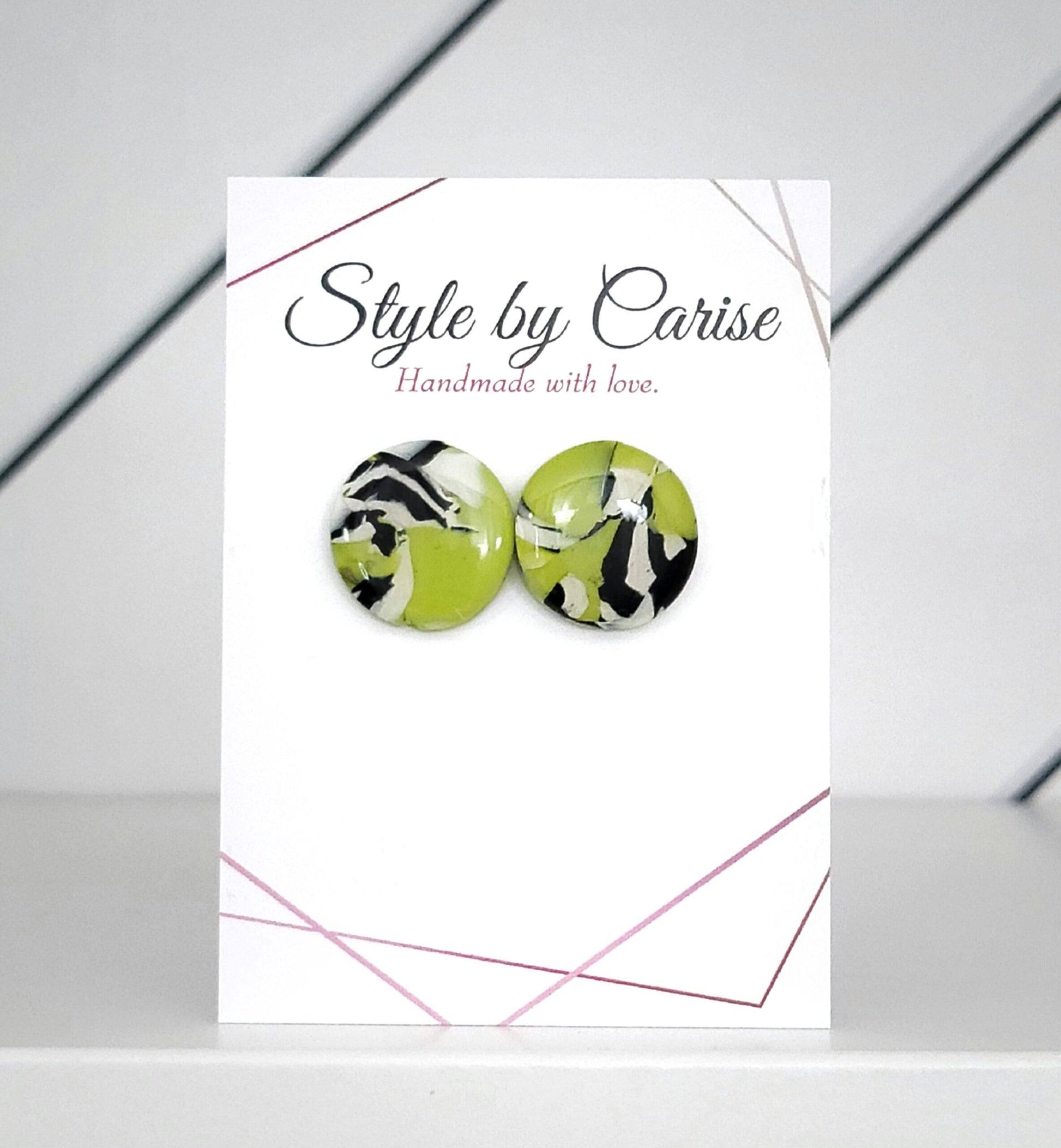 Lady lime STUD earrings image 1